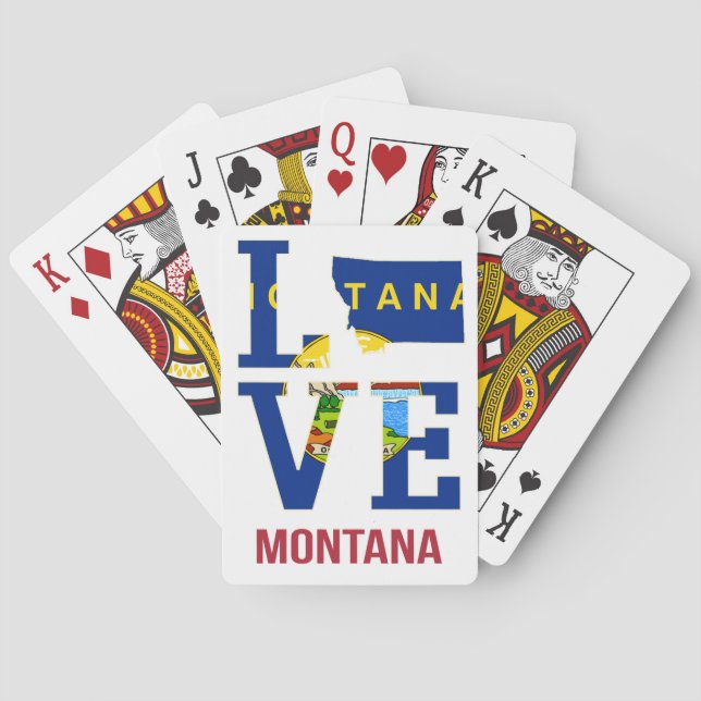 Montana Staat Liebe Spielkarten (Rückseite)
