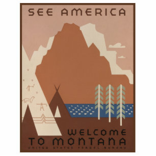 Montana Staat Native Amerikanische Ureinwohner Tri Fotoskulptur Magnet
