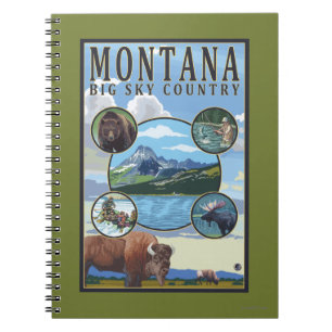 Montana Staat Scenes Notizblock