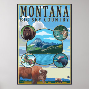 Montana Staat Scenes Poster