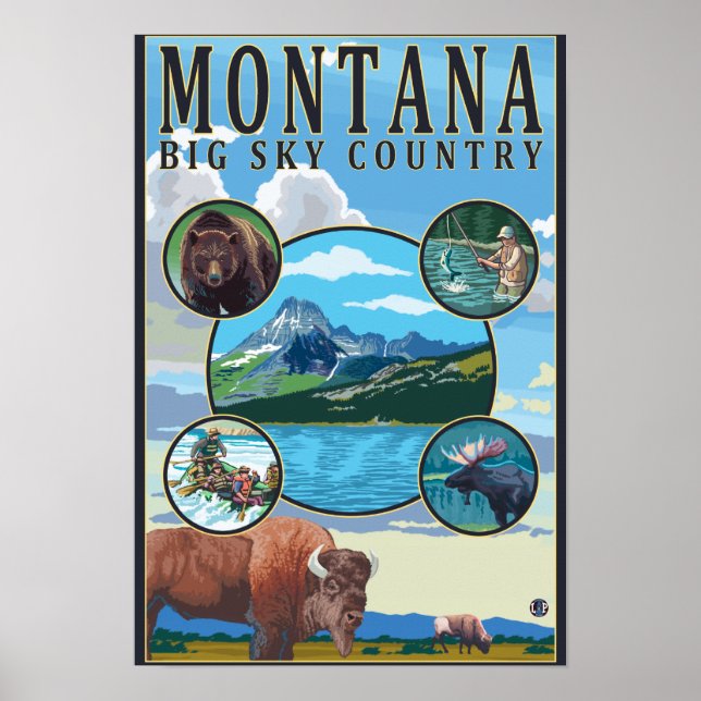 Montana Staat Scenes Poster (Vorne)