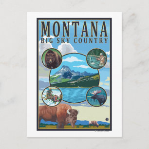 Montana Staat Scenes Postkarte