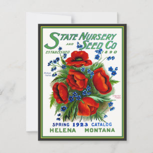 Montana Staat Seed Magazine Cover Postkarte