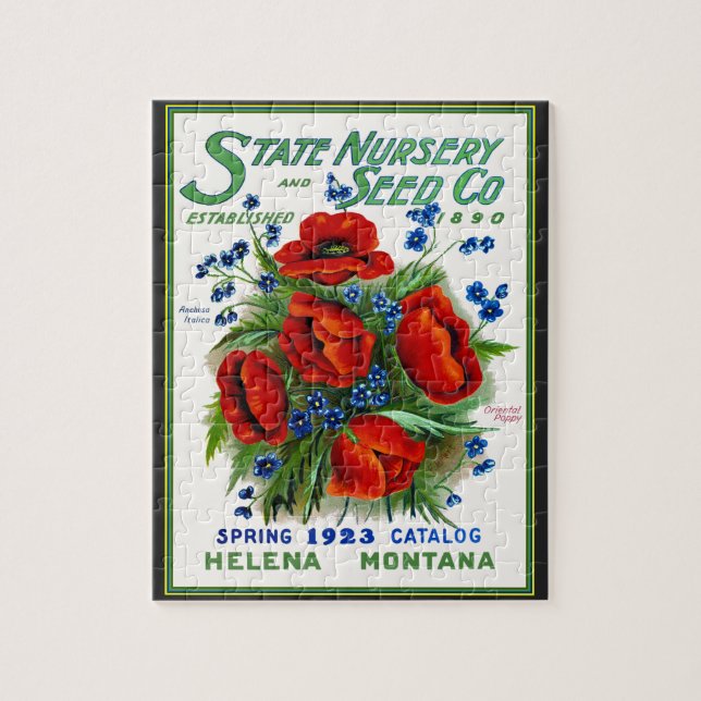 Montana Staat Seed Magazine Cover Puzzle (Vertikal)
