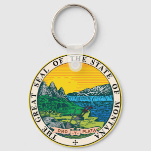 Montana Staat Siegel Amerikanische Republik Symbol Schlüsselanhänger