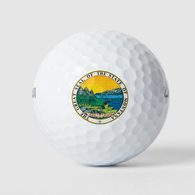 Montana Staat Siegel - Golfball (Vorderseite)