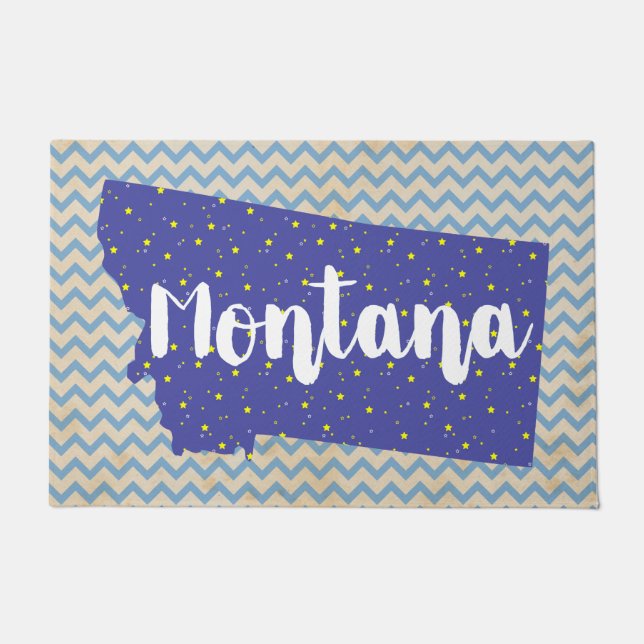 Montana Staat Silhouette Fußmatte (Vorderseite)