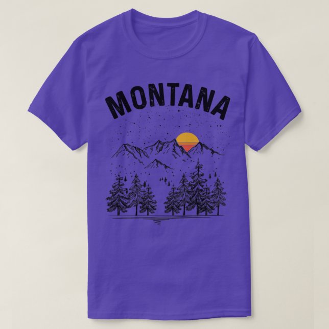Montana Staat Vintag Retro T-Shirt (Design vorne)