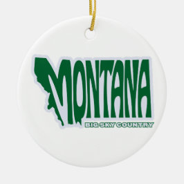Montana Staat Weihnachtsbaum Keramik Ornament