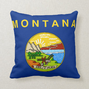 Montana-Staats-Flagge Kissen