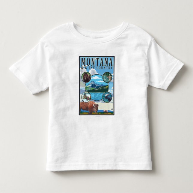 Montana-Staats-Szenen Kleinkind T-shirt (Vorderseite)