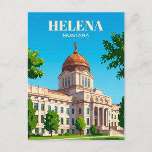 Montana State Capitol USA Postkarte