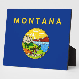 Montana State Flag Plaque Fotoplatte