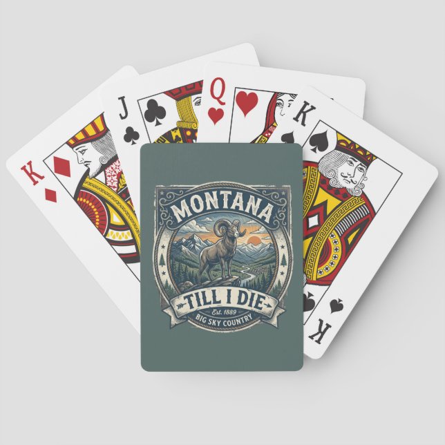 „Montana Till I Die“ Spielkarten (Rückseite)