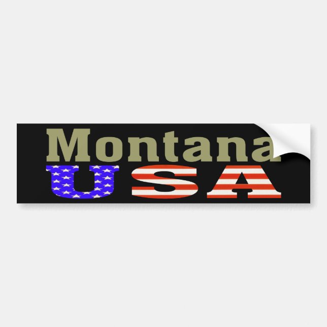 Montana USA! Autoaufkleber (Vorne)