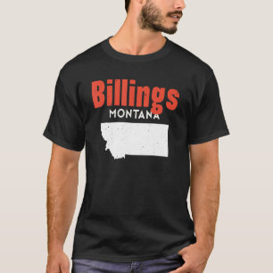 Montana Usa Staat Amerika Reisen Montanan Billings T-Shirt