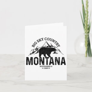 Montana USA Vintage Grizzly Bär Amerika Souvenir Karte