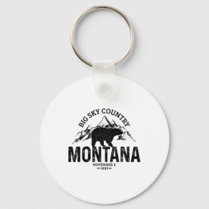 Montana USA Vintage Grizzly Bär Amerika Souvenir Schlüsselanhänger