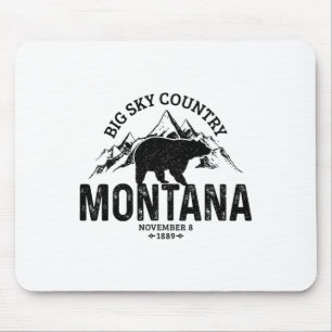 Montana USA Vintage Grizzlybär Amerika Souvenir Mousepad