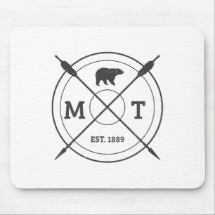 Montana USA Vintage Grizzlybär Amerika Souvenir Mousepad