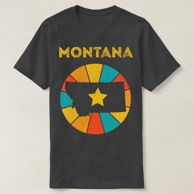 Montana Vintag Distressed Souvenir1 T-Shirt (Design vorne)