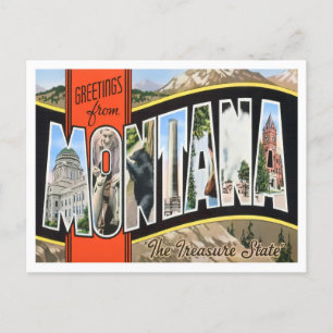 Montana Vintage Große Buchstaben Postkarte