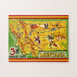 Montana Vintage-Karte 11x14 Puzzle