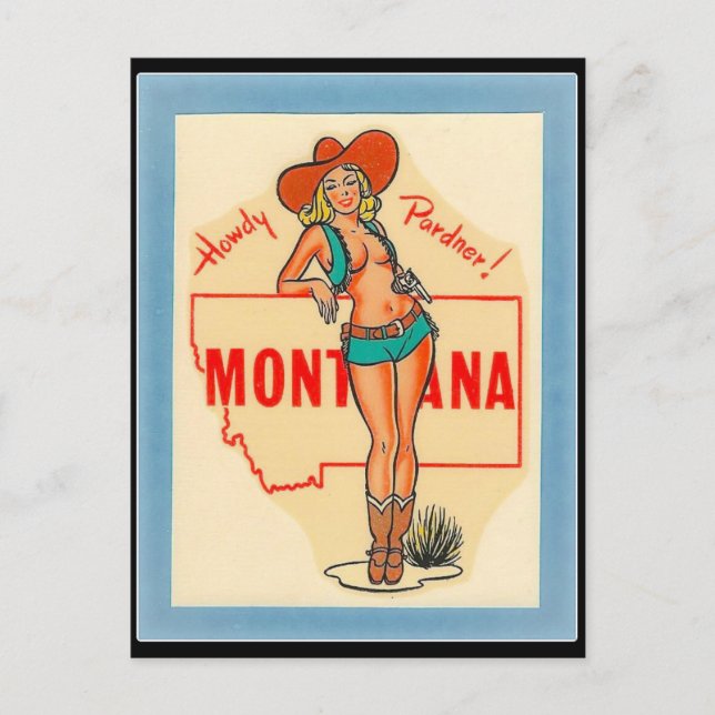 MONTANA VINTAGE REISE POSTCARD POSTKARTE (Vorderseite)