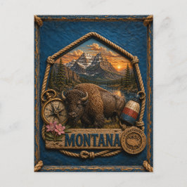 Montana Vintage Reise Postkarte