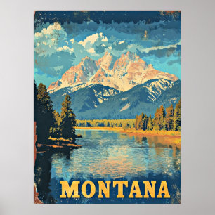 Montana Vintage-Reiseposter Poster
