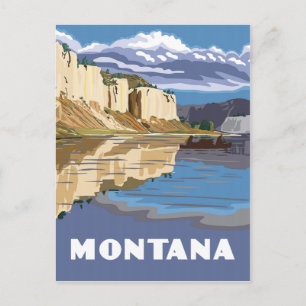 Montana Vintage Reisestil Postkarte