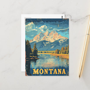 Montana Vintage Travel Poster Postkarte