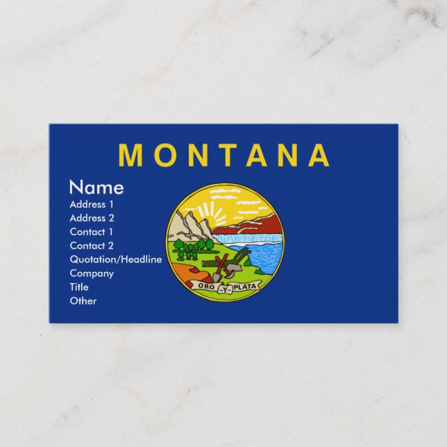 MONTANA-Visitenkarten Visitenkarte (Vorderseite)