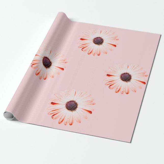 Montana-Wildblumen in rosa Wrapping Paper Geschenkpapier (Ungerollt)