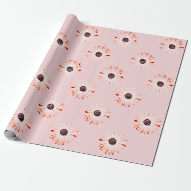 Montana-Wildblumen in rosa Wrapping Paper Geschenkpapier (Ungerollt)