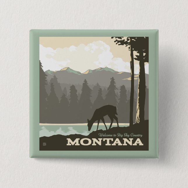 Montana | Willkommen im Big Sky Country Button (Vorderseite)