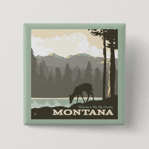 Montana   Willkommen im Big Sky Country Button