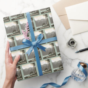 Montana   Willkommen im Big Sky Country Geschenkpapier