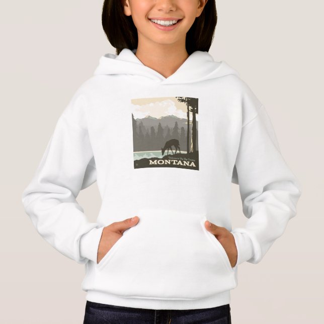 Montana | Willkommen im Big Sky Country Hoodie (Vorderseite)