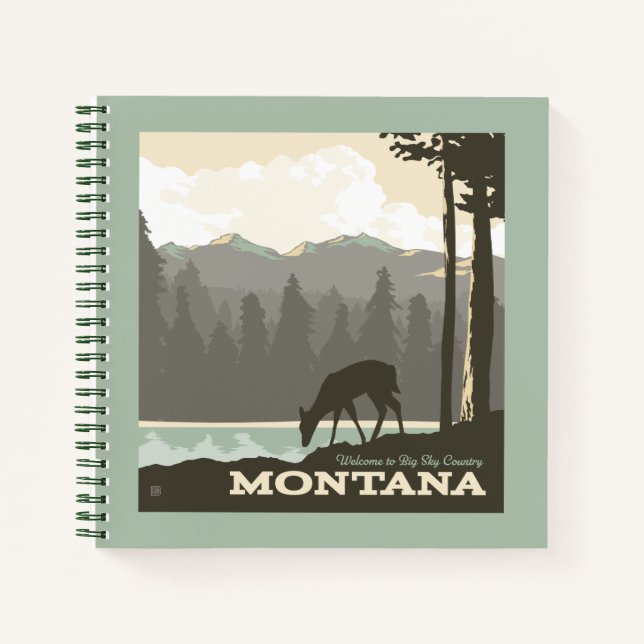 Montana | Willkommen im Big Sky Country Notizbuch (Vorderseite)