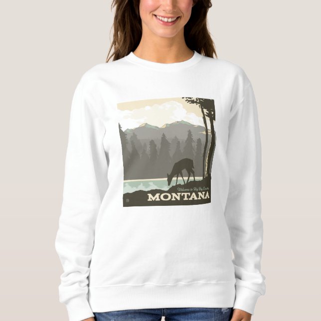 Montana | Willkommen im Big Sky Country Sweatshirt (Vorderseite)