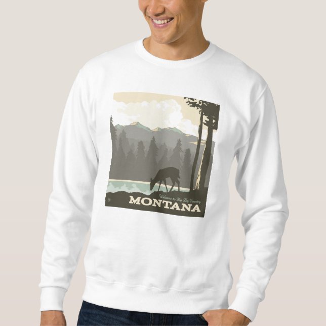 Montana | Willkommen im Big Sky Country Sweatshirt (Vorderseite)