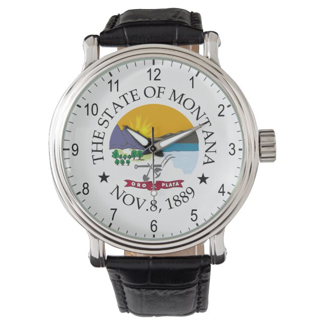 Montana-Zeichen Armbanduhr (Vorderseite)