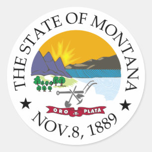 Montana-Zeichen Runder Aufkleber