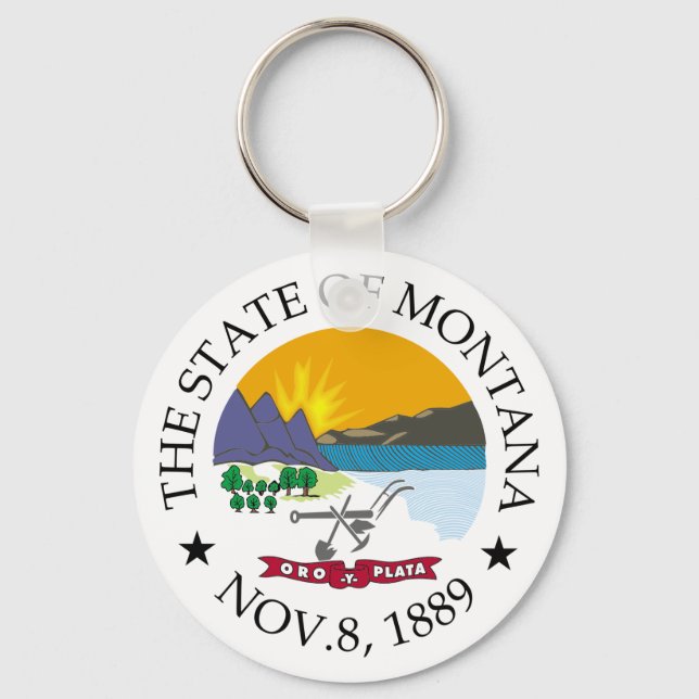 Montana-Zeichen Schlüsselanhänger (Vorderseite)