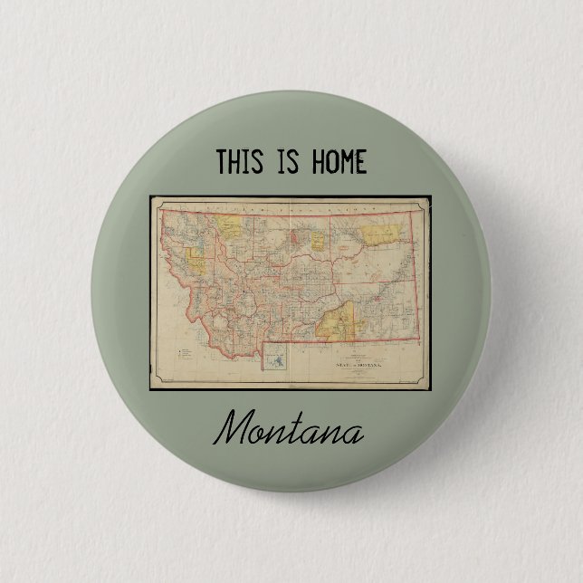 Montana-Zuhause Button (Vorderseite)