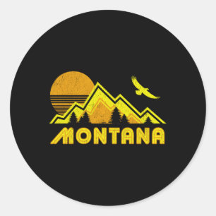 Montana Zuhause Runder Aufkleber