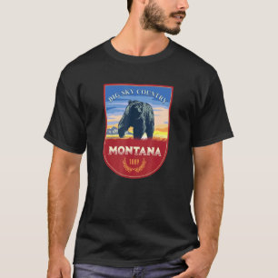 Montana Zuhause Staatsstolz Big Sky Country 1889 T-Shirt