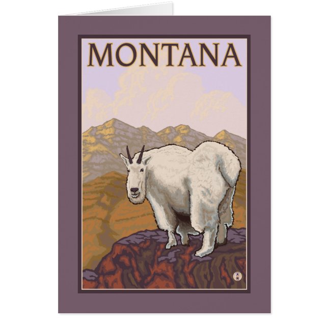 MontanaBergziege Vintage Reiseplakat (Vorne)