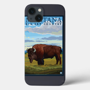 MontanaBison Vintages Reise-Plakat Case-Mate iPhone Hülle